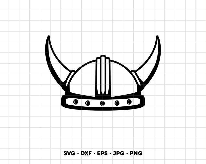 Viking Helmet SVG Clipart PNG Cricut Silhouette (Instant Digital Download) image 1