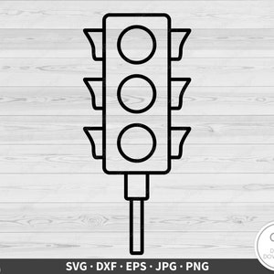 Traffic Light SVG Racing Clip Art Cut File Silhouette Instant Digital Download