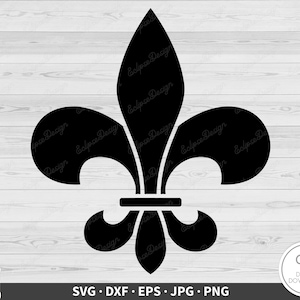 Fleur de Lis New Orleans SVG Clip Art gesneden bestand silhouet Instant Digitale Download dxf eps png jpg
