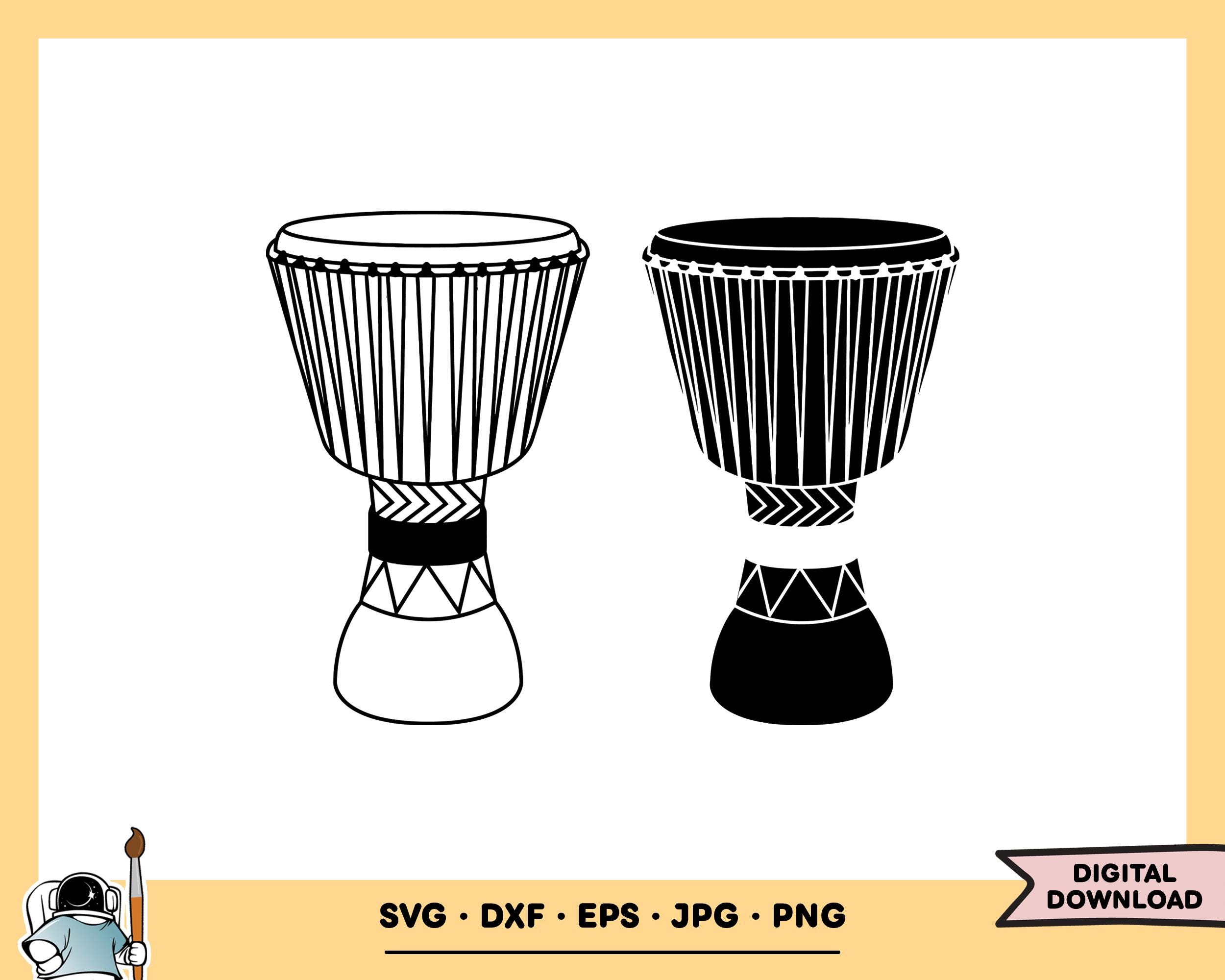African Drum SVG Clip Art PNG Instant Digital Download - Etsy