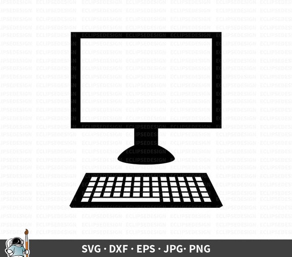 Download Computer Svg Keyboard Vector Computer Clipart Computer Etsy