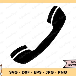 Phone SVG Phone PNG Phone Clip Art Cut File Silhouette Instant Digital Download