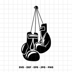 Boxing Gloves SVG Clipart PNG Cricut Silhouette (Instant Digital Download)