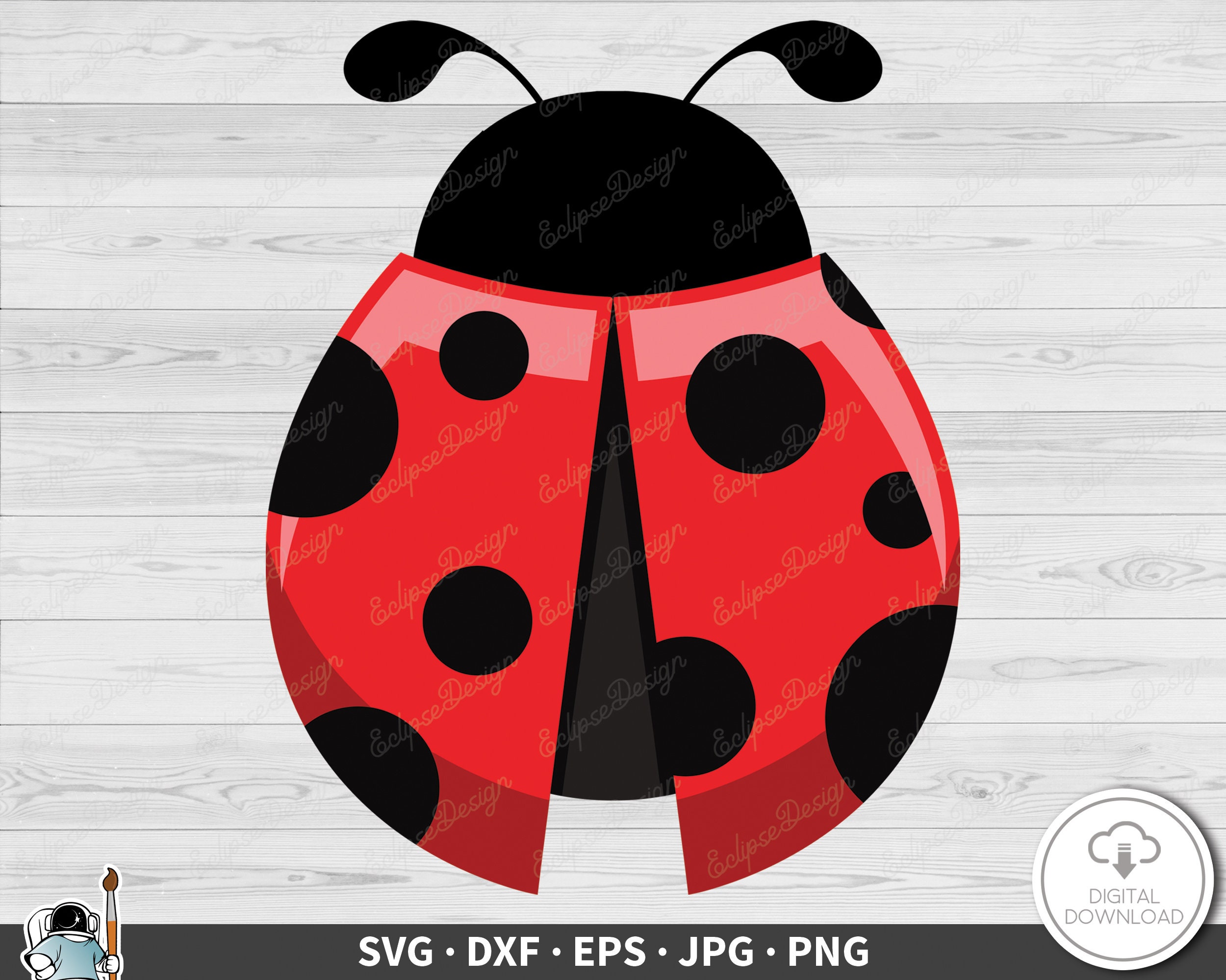 Ladybug svg - Lady Bug Cut File - svg - svg - dxf - eps - png - Silhouette  - Cricut - Digital File