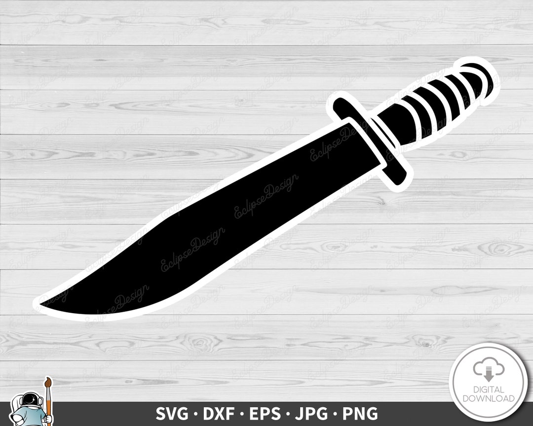 Big Knife Dagger SVG Clip Art Cut File Silhouette Dxf Eps - Etsy UK