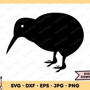 Kiwi Bird SVG Kiwi SVG Kiwi PNG Kiwi Clip Art Cut File Silhouette Instant Digital Download