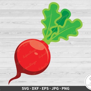 Radish SVG Clip Art Cut File Silhouette Instant Digital Download