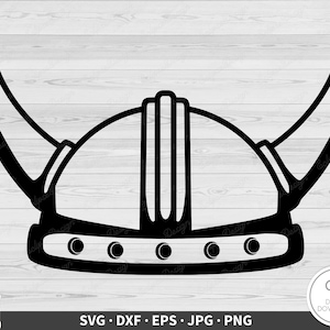 Viking Helmet SVG Clip Art Cut File Silhouette Instant Digital Download