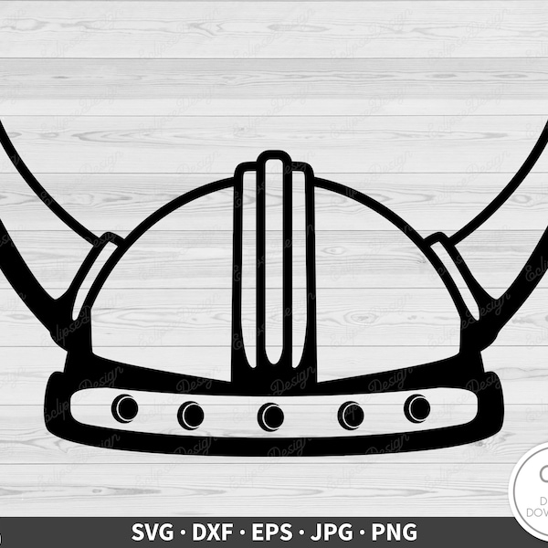 Viking Helmet SVG • Clip Art Cut File Silhouette dxf eps png jpg • Instant Digital Download