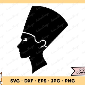Egyptian Head SVG Egypt Clip Art Egypt Cut File Silhouette Instant Digital Download