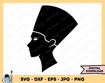 PNG SVG DXF File Egyptian Pharaoh - Tattoo - Cartoon Stencil for Cricut ...
