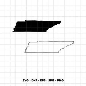 Tennessee Art State SVG Clipart PNG Cricut Silhouette (Instant Digital Download)