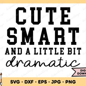 Niedlichen Smart und ein wenig dramatische SVG lustig Kinder Clip Art Cut Datei Silhouette Sofort-Digital-Download dxf eps png jpg