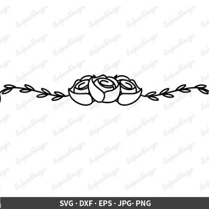 Flower Line SVG Flower Clip Art Vector Flowers Cricut Flowers - Etsy