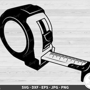 Meetlint SVG bouw illustraties gesneden bestand silhouet Instant Digitale Download dxf eps png jpg