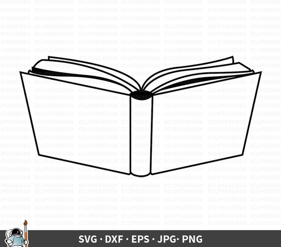Download Open Book Svg Reading Vector Book Clipart Book Cricut Book Etsy