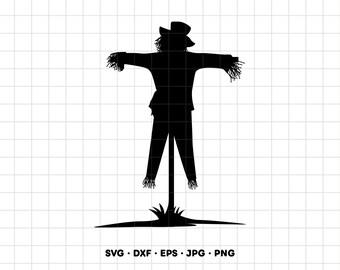 Scarecrow SVG Clipart PNG Cricut Silhouette (Instant Digital Download)