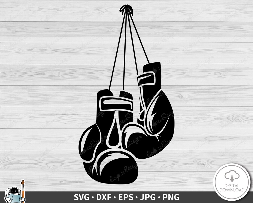 Boxing Gloves SVG Clip Art Cut File Silhouette Instant Digital Download ...