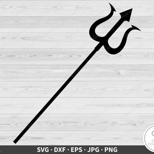 Dreizack SVG Mermaid Party Clip Art Cut Datei Silhouette Sofortiger digitaler Download