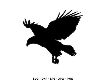 Clip art SVG de águila volando en formato PNG (descarga digital instantánea)