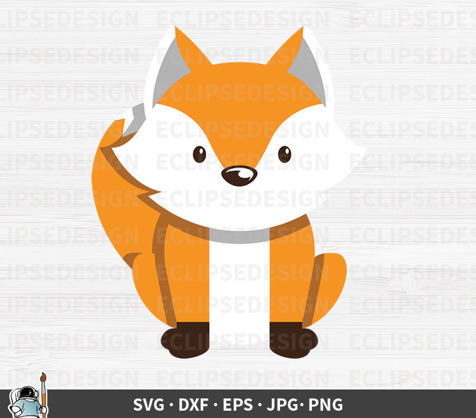 Download Cute Baby Fox SVG Fox Silhouette Woodlands Animal Fox SVG | Etsy