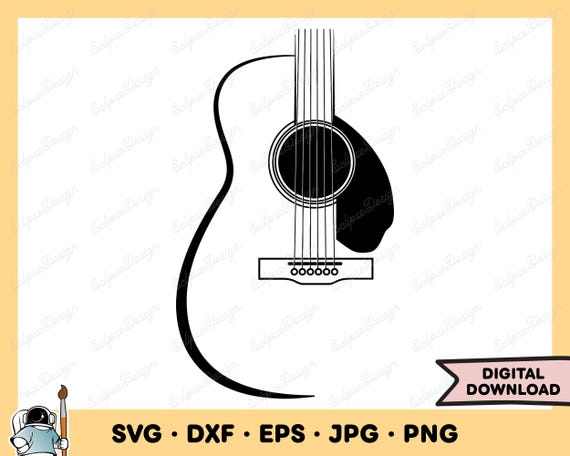 Guitar SVG Guitar PNG Guitarist Logo SVG Guitar Clip Art Cut