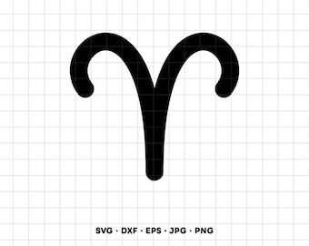 Aries Astrology Sign SVG Clipart PNG Cricut Silhouette (Instant Digital Download)