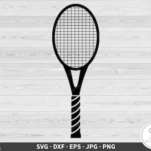 Tennisschläger SVG Clip Art Cut Datei Silhouette Sofortiger digitaler Download dxf eps png jpg