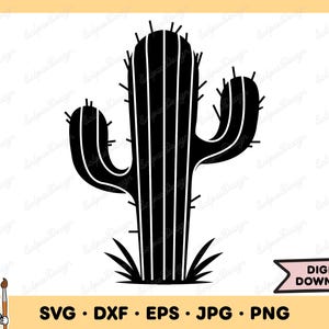Desert Cactus SVG Cactus Clip Art Cactus Cut File Cactus Silhouette Instant Digital Download