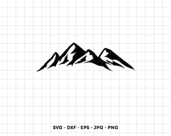 Bergen, natuur, klimmen SVG Clipart PNG Cricut Silhouette (directe digitale download)