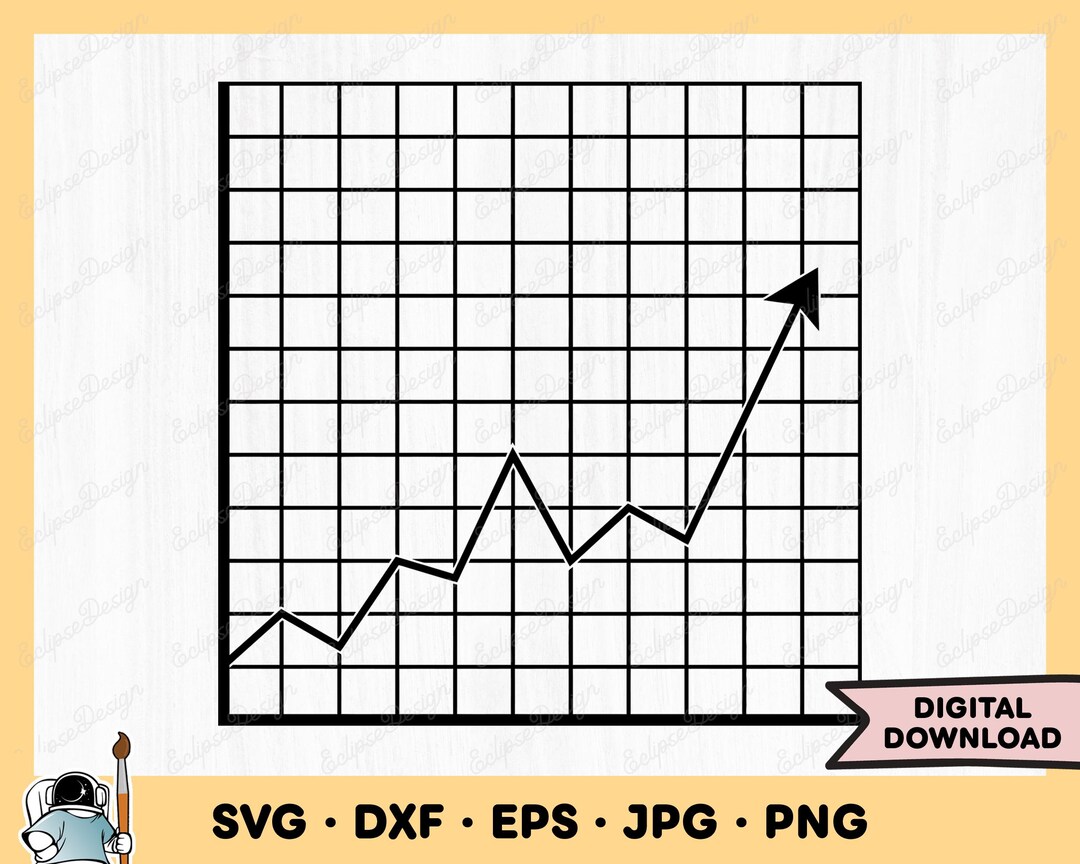 Arrow Chart Graph SVG Clip Art Cut File Silhouette Instant Digital ...