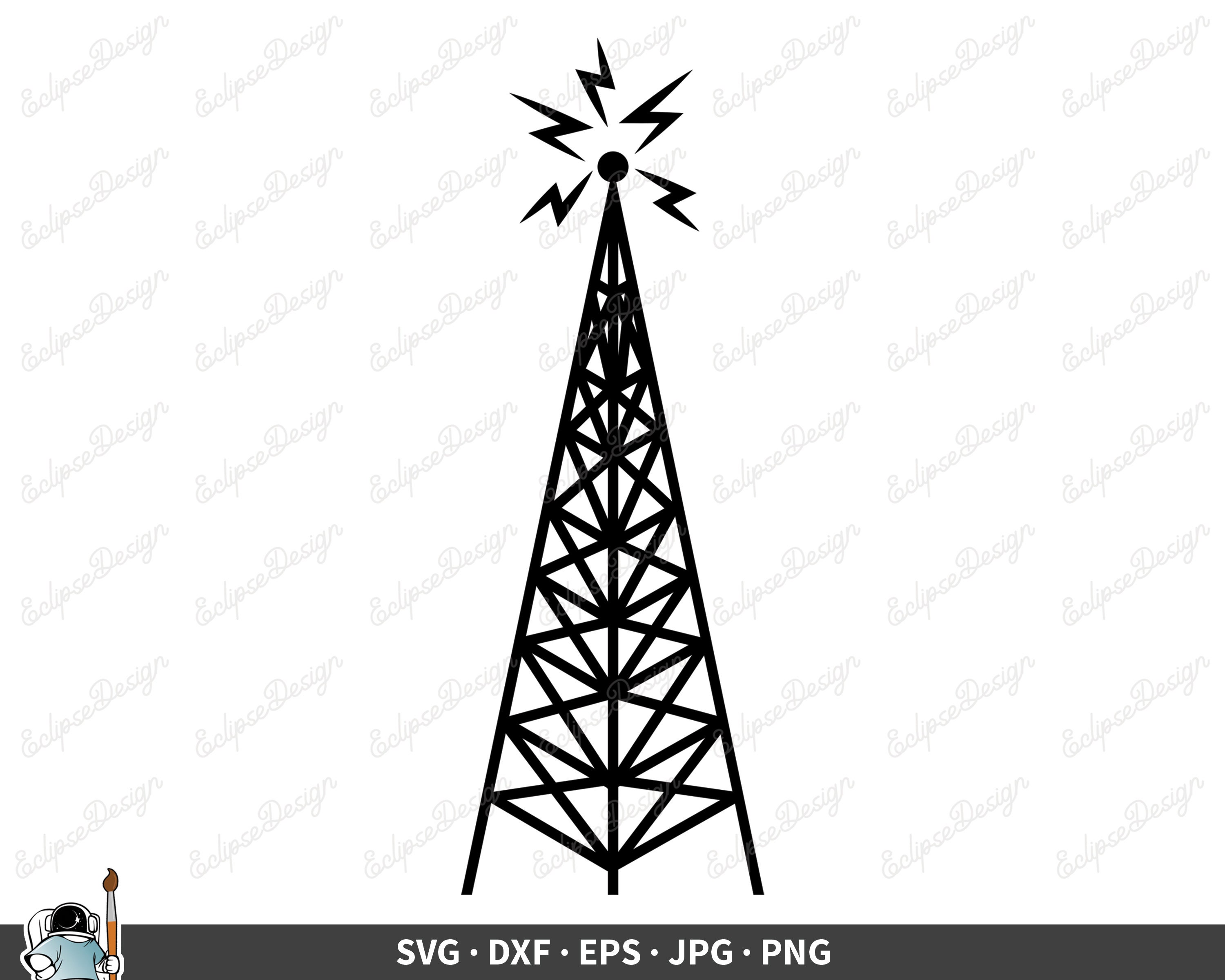 Cellphone Tower SVG Cell Tower Clip Art Vector Tower Clipart Etsy Ireland