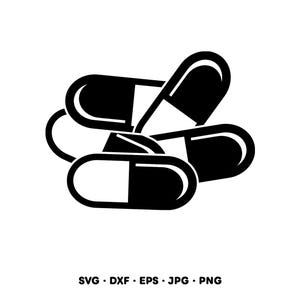 Medical Pills Pharmacist SVG Clipart PNG (Instant Digital Download)