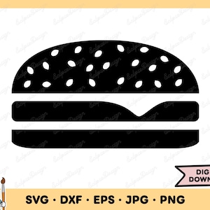 Hamburger pictogram SVG Hamburger Clip Art Hamburger SVG gesneden bestand silhouet direct digitale download