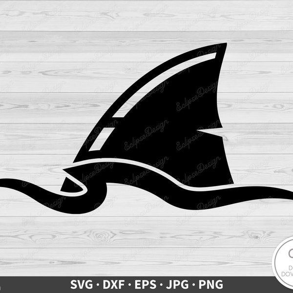 Shark Fin SVG • Clip Art Cut File Silhouette dxf eps png jpg • Instant Digital Download