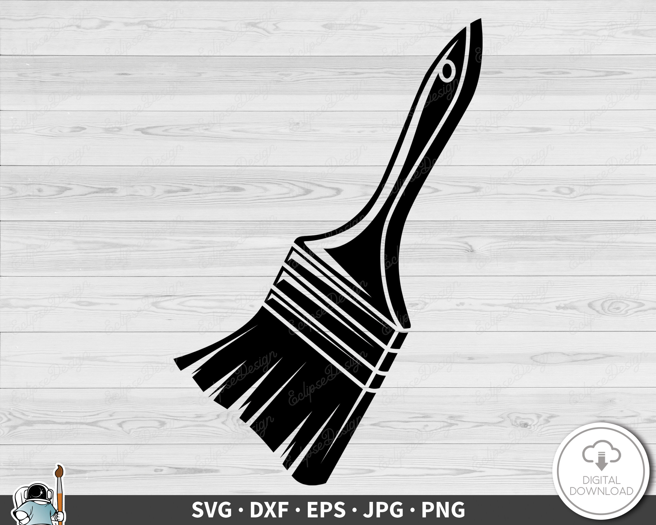 Paint Brush Silhouette Clip Art