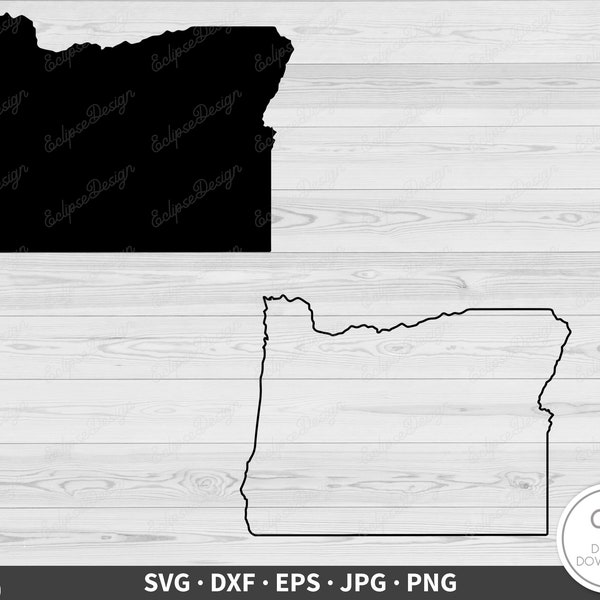 Oregon SVG • State Clip Art Cut File Silhouette dxf eps png jpg • Instant Digital Download