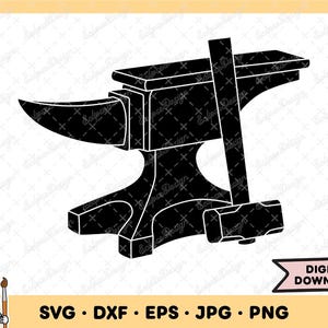 Amboss Hammer SVG-Schnittdatei - Schmied Clip Art (Digitaler Download)