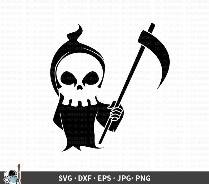 Download Clip Art Halloween Svg Reaper Cut File Reaper Clip Art Grim Reaper Svg Reaper Cricut Death Svg Grim Reaper Silhouette Skull Jpg Png Dxf Eps Art Collectibles