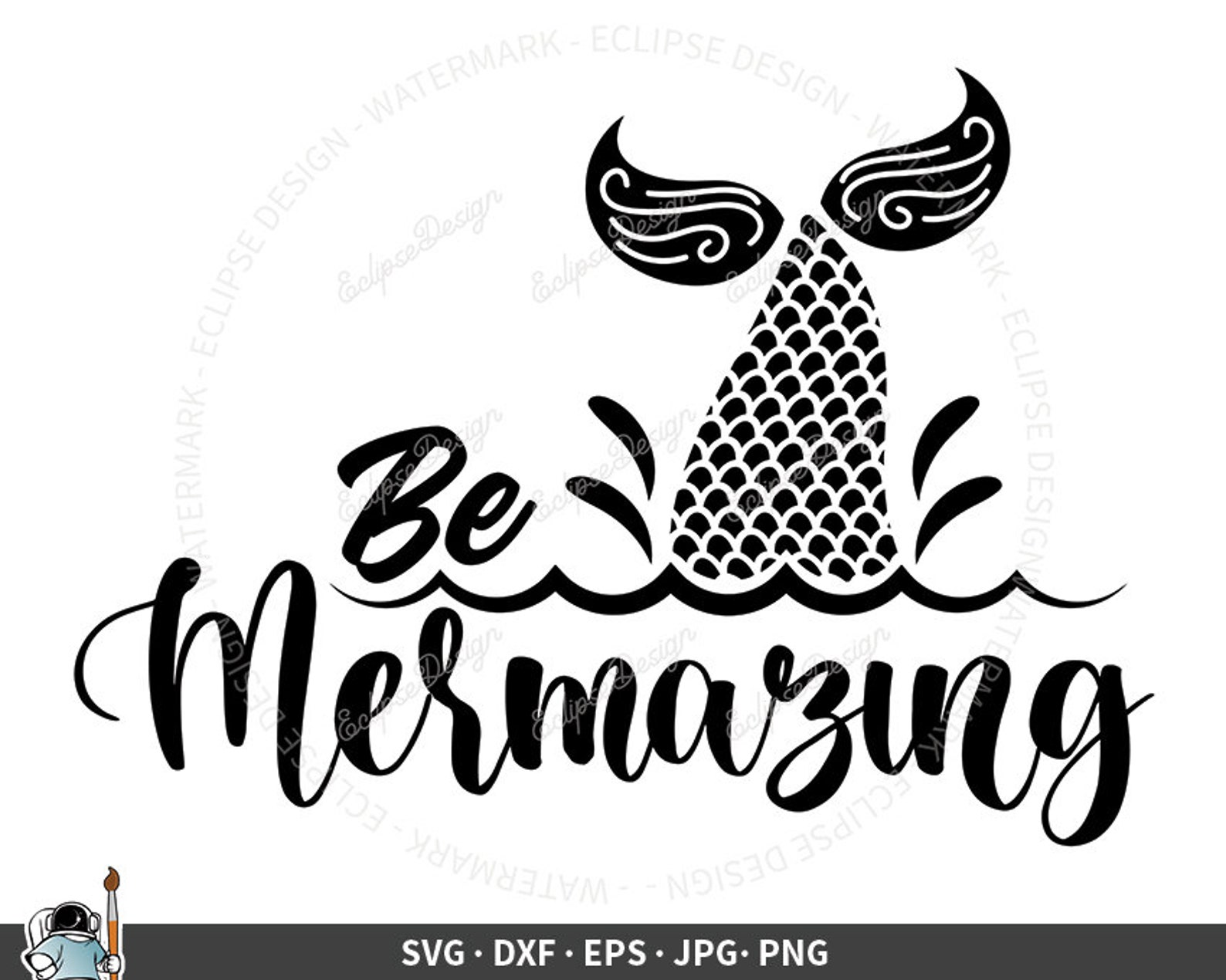 Be Mermazing SVG Mermaid Clip Art Vector Mermaid Clipart | Etsy Israel
