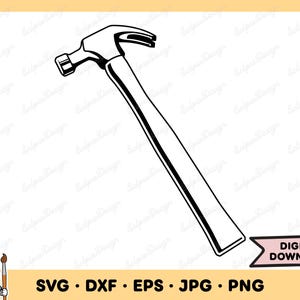 Hammer SVG Tools Clip Art Hammer PNG Hammer Cut File Silhouette Instant Digital Download