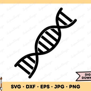 ADN génétique SVG science clip art ADN couper fichier ADNSVG Silhouette téléchargement numérique instantané