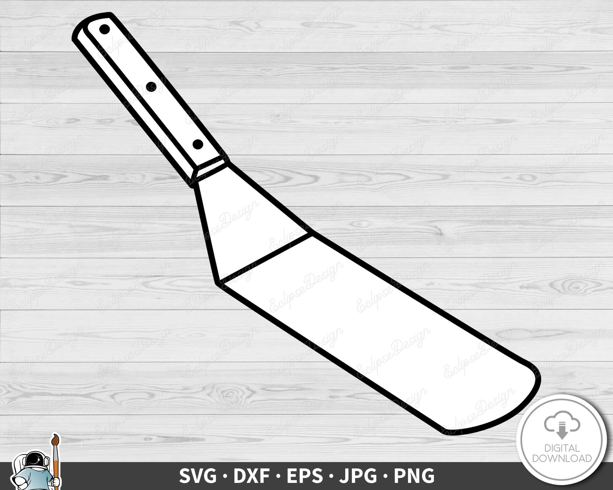 Kitchen Spatula For Cooking Barbecue Spatula Black Simple Silhouette Stock  Illustration - Download Image Now - iStock