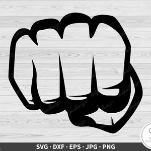 Fist Punch SVG Clip Art Cut File Silhouette Instant Digital Download ...