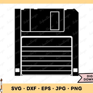 Floppy Disk SVG Computer SVG Floppy Disk Clip Art Cut File Silhouette Instant Digital Download