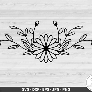 Spring Flowers SVG Clip Art Cut File Silhouette Dxf Eps Png Jpg Instant ...