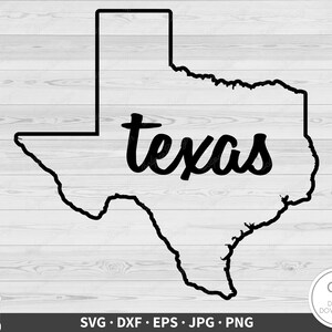 Texas SVG State Clip Art Cut File Silhouette Instant Digital Download