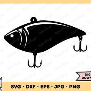 Fishing Lure SVG Fishing SVG Fishing Clip Art Cut File Silhouette Instant Digital Download