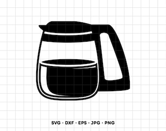 Coffee Pot SVG Clipart PNG Cricut Silhouette (Instant Digital Download)