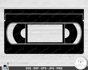 VHS Tape SVG • Videotape Clip Art Cut File Silhouette dxf eps png jpg • Instant Digital Download